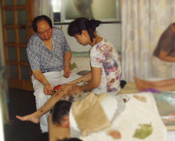 患者正在蜂疗中1