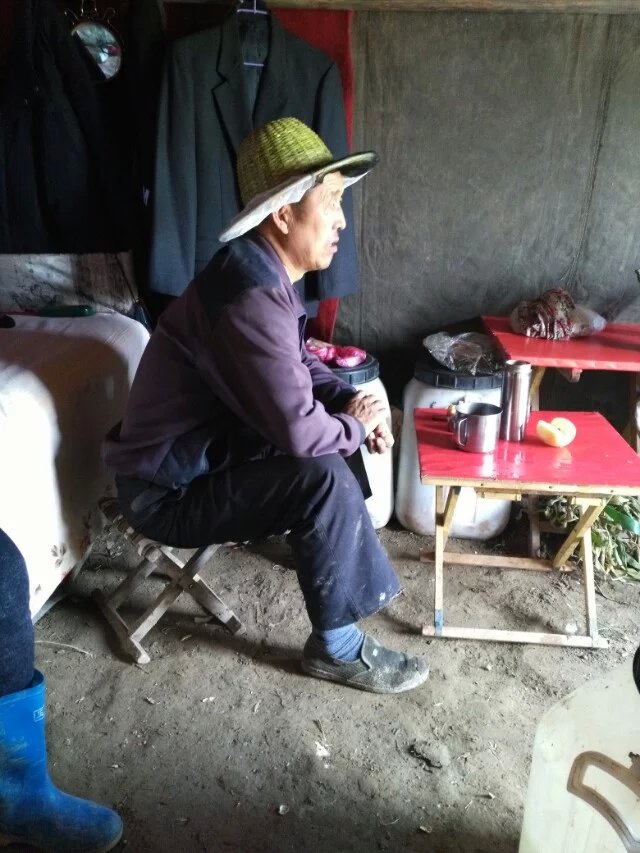 包头来的蜂农因为天气不好不能流蜜，忧心忡忡。