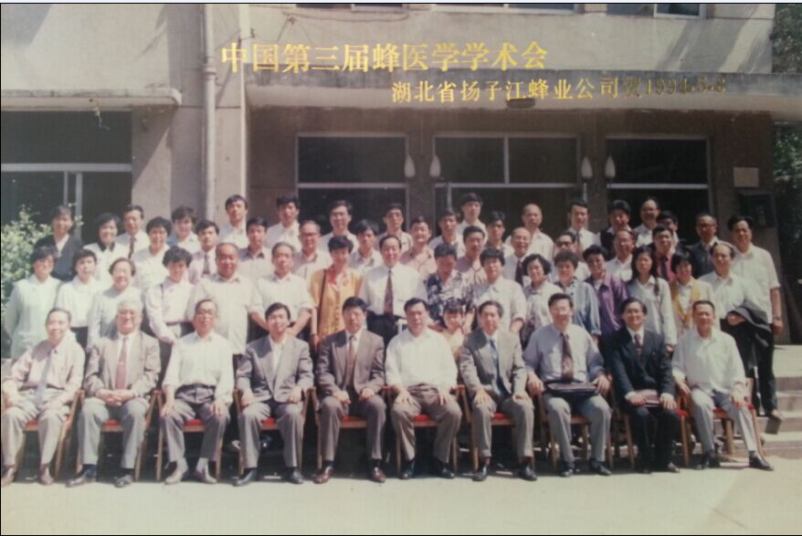 中国第三届蜂医学学术会领导与全体成员合影 1994年在武汉