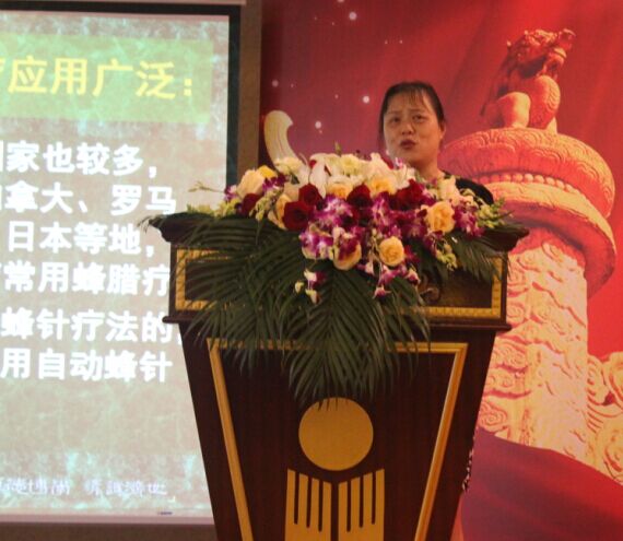 广州中医药大学中国民族医药学会蜂疗分会 会长李万瑶发言 课题；蜂疗的范畴现状与发展