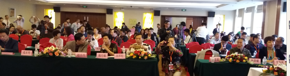 参加中国民族医药学会蜂疗分会成立大会暨第一届中医、民族医蜂疗学术交流会的成员在会场等候大会开始