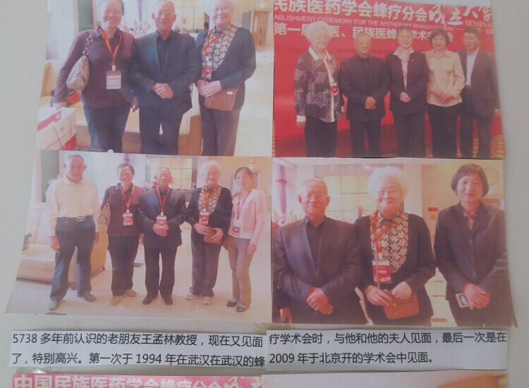 多年前认识的老朋友王孟林教授，现在又见面了，特别高兴。第一次于1994年在武汉在武汉的蜂疗学术会时，与他和他的夫人见面，最后一次是在2009年于北京开的学术会中见面。