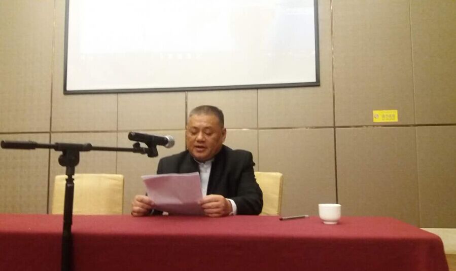 中国蜂产品协会蜂疗专业委员会副会长祖湘蒙讲话
